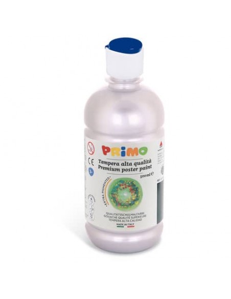 Tempera brillante in bottiglia in PET Primo Primi Passi 500 ml argento 201TL500910