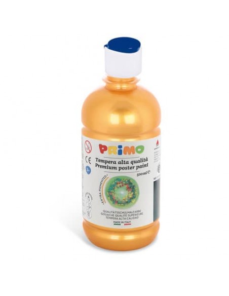 Tempera brillante in bottiglia in PET Primo Primi Passi 500 ml oro 201TL500920