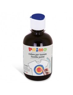 Colore per tessuto in bottiglia Primo con tappo dosatore 300 ml - 800 nero - 411TX300800