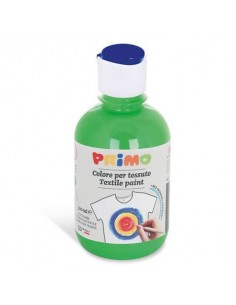Colore per tessuto in bottiglia Primo con tappo dosatore 300 ml - 610 verde brillante - 411TX300610