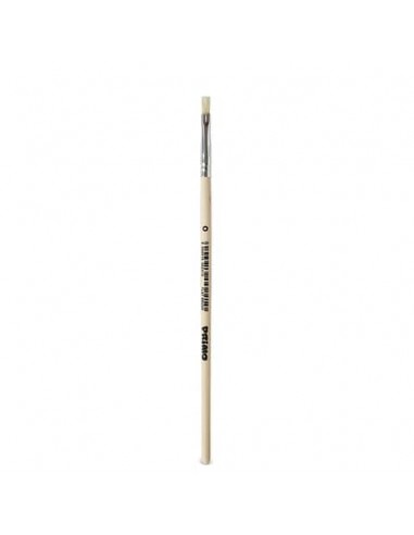 Pennello in setola a punta piatta Primo N°0 - conf. 12 pz - 241PQ0