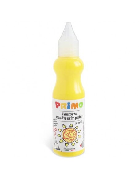 Tempera brillante Primo in bottiglia con beccuccio 50 ml giallo primario 2001BR50201