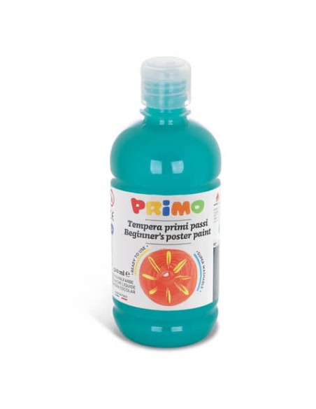 Tempera brillante in bottiglia in PET Primo Primi Passi 500 ml turchese 202BR500560