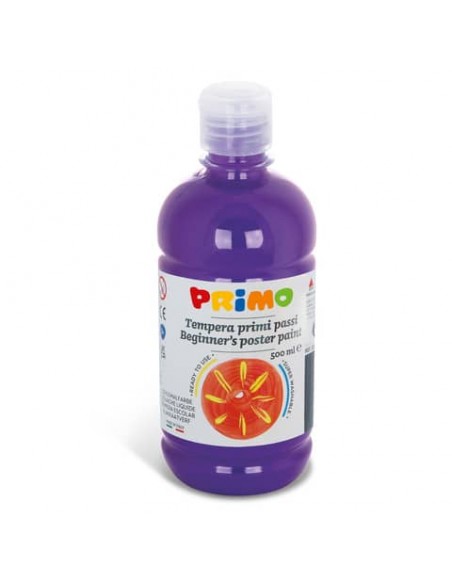 Tempera brillante in bottiglia in PET Primo Primi Passi 500 ml viola 202BR500400