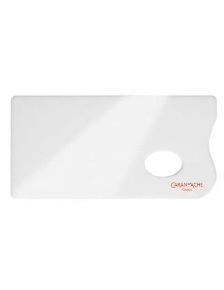 Tavolozza rettangolare in plexiglass bianco Carand'Ache Aquarelle - 26x13 cm - 117103