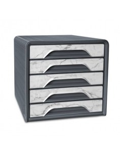 Cassettiera a 5 cassetti Cep 360x288xH.270 mm marmo grigio 1071111611