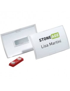 Portanome Durable Click Fold 54x90 mm in PPL trasparente con magnete 8215-19