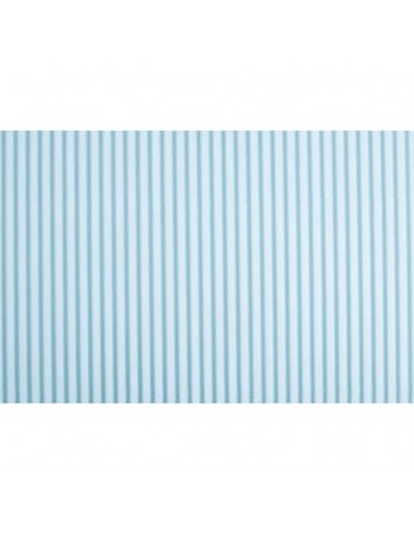 Cartoncino ondulato Deco Cannetè 50x70 cm - 230 gr azzurro - conf. 10 pezzi - 2206/9