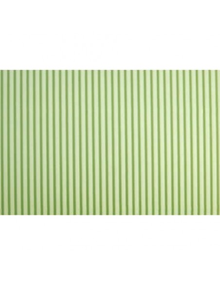Cartoncino ondulato Deco Cannetè 50x70 cm - 230 gr verde chiaro - conf. 10 pezzi - 2206/10