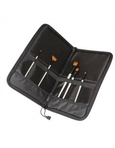 Astuccio-Cavalletto pieghevole per pennelli - nero - 10556