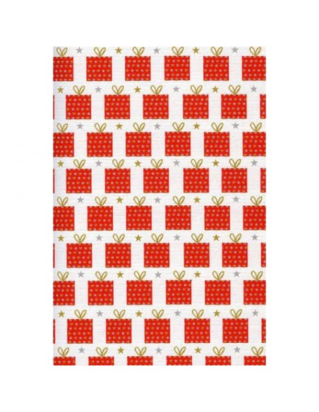 Carta regalo Natale Rex- Sadoch Ecocarta 70x100 cm - conf. 10 pezzi - fantasia pacchi di Natale - EC510525B