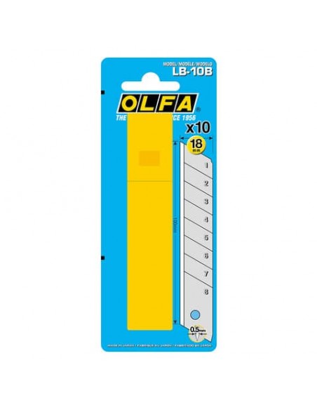 Blister 10 lame segmentate Olfa 100x18 mm per cutter - LB10B