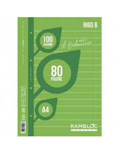 Blocco ricambio didattico Rambloc formato A4 40 ff - 100g rigatura B - 90524383