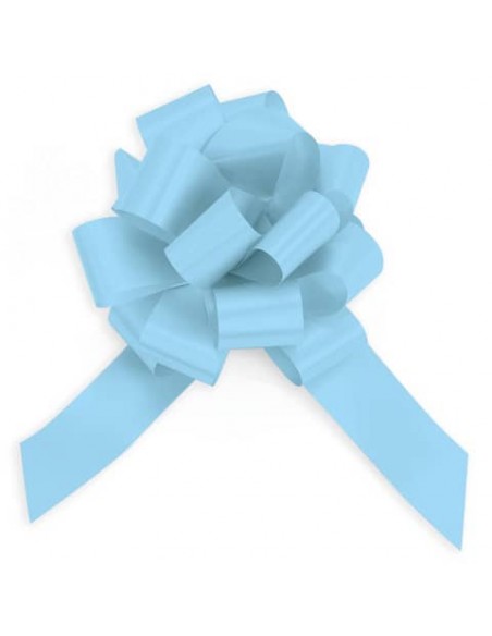 Fiocco nastro Bolis azzurro - Ø 12 cm conf. 30 pz 56013063025