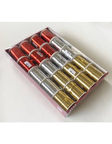 Rotolino nastro lucido Bolis Reflex 10x10 m - colori lucidi Natalizi - conf. 20 pz - 65011073499