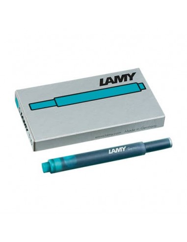 Cartucce ricambio Lamy T10 in confezione da 5 colore inchiostro turchese 1202741