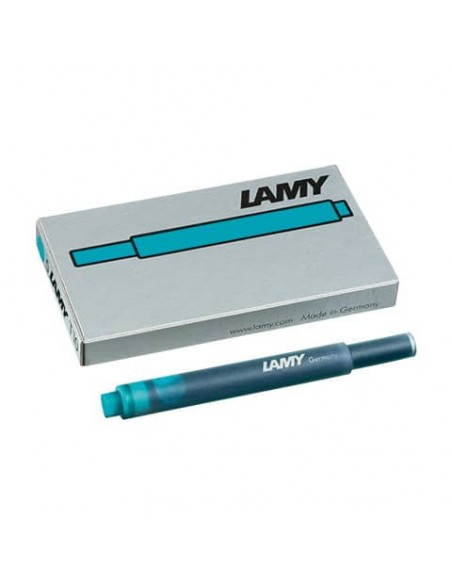 Cartucce ricambio Lamy T10 in confezione da 5 colore inchiostro turchese 1202741