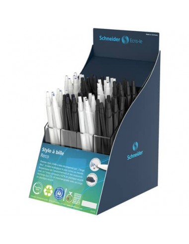 Espositore 60 penne a sfera Schneider Slider Eco colori assortiti - P305442