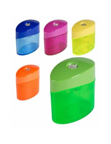 Temperamatite a un foro con serbatoio - conf. 10 pz - colori pastel assortiti 9290050