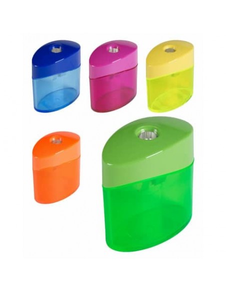 Temperamatite a un foro con serbatoio - conf. 10 pz - colori pastel assortiti 9290050