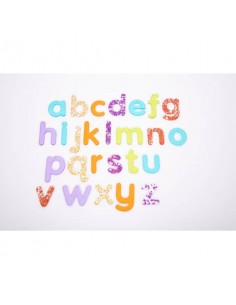 Set 26 lettere dell'alfabeto Commotion TickiT - acrilico trasparente nei colori dell'arcobaleno glitterate - 72433
