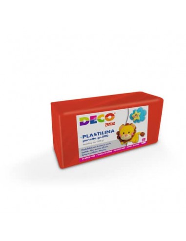 Plastilina Deco in panetto da 500 g rosso 07023