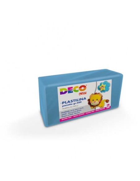 Plastilina Deco in panetto da 500 g azzurro 07027