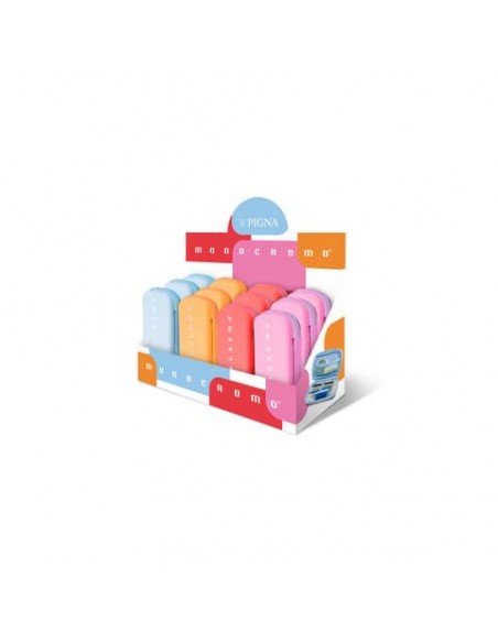 Espositore 12 astucci a bustina Pigna monocromo in silicone assortiti 023264600