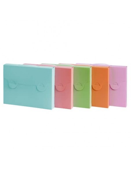 Valigetta in PPL Favorit 38x29 cm in colori assortiti pastel - conf. da 5 pezzi - 400119529
