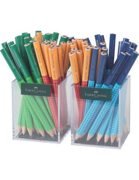 Barattoli da banco Faber-Castell Jumbo greep two tone in grafite - conf. 72 pz colori fusto assortiti - 111912