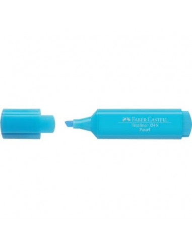 Evidenziatore Faber-Castell Textliner 1546 - conf. 10 pz - colore pastel azzurro - 154657