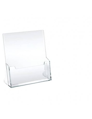 Portadepliant Lebez in plastica con scomparto per formato A4 - 23x25