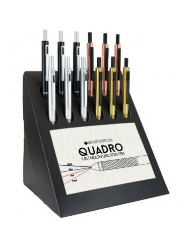 Espositore 12 penne a sfera a scatto Quadro in 4 colori assortiti J100103