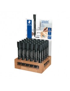 Espositore 30 marcatori permanenti Staedtler Lumocolor® 2 mm - nero - 352-9 CA30