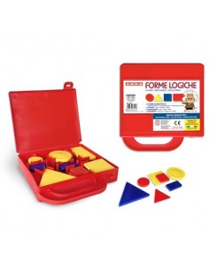 Forme logiche Arda 4 forme/3 colori/2 grandezze/2 spessori in valigetta da 48 pezzi - 125