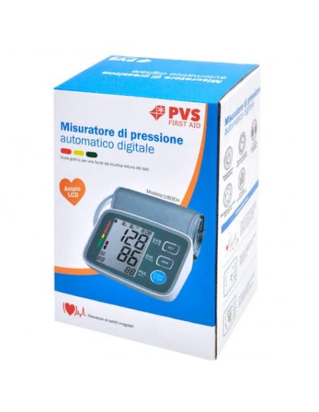Sfigmomanometro digitale da braccio PVS U80EH - bianco/azzurro SFI230