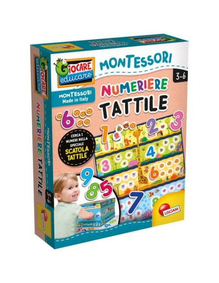 Gioco in scatola Lisciani metodo Montessori Plus Numeriere Tattile - 72453