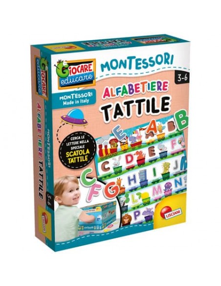 Gioco in scatola Lisciani Montessori Plus Alfabetiere Tattile - 72446