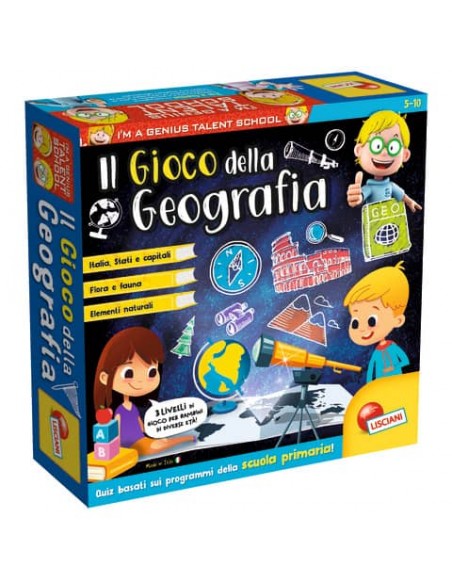 Gioco in scatola materie scolastiche I'm a Genius Geografia - 48908
