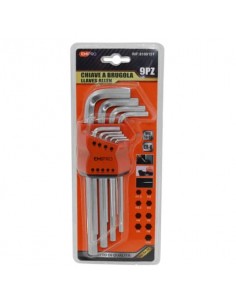 Kit di chiavi a brugola assortite Emi - puntale esagonale - conf. da 9 pezzi - 8100151