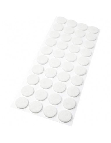 Feltrino adesivo tondo Emi Ø 20 mm - bianco - conf. da 44 pezzi - 8509074