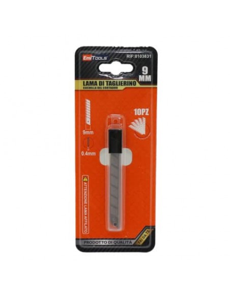 Lama di ricambio per cutter Emi - pezzi 9 mm - conf. 10 pezzi - 8103831