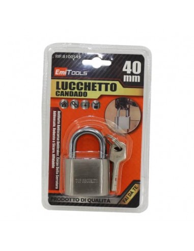 Lucchetto a chiave in acciaio Emi 40x62 mm - 8100545