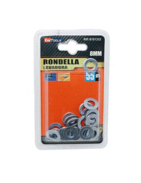 Rondelle piatte Emi per bulloni M8 - conf. da 50 grammi - 8101333