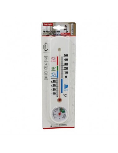 Termometro da parete con barometro Emi 23x5 cm - bianco - 8901006