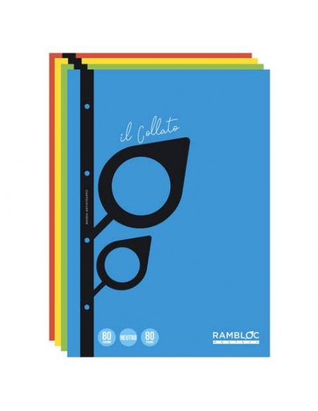Blocco collato a fogli mobili Rambloc FSC® A4 - 40 ff - 80 g - conf. da 5 pz - bianco - 90500304
