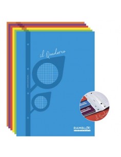 Maxi quaderno fogli mobili rinforzati Rambloc Il Quaderno A4 - 80 g - conf. 6 pz - 0Q - 90524509