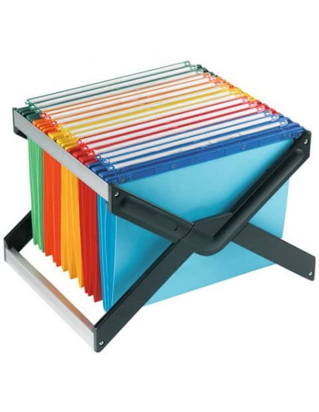 Supporto per cartelle sospese LUXOR 33 cm forma a X assortiti 41x32x27 cm 10 cartelle - LUXOR 1 MX 10 P1
