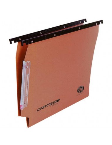 Cartelle sospese laterali per armadi CARTESIO 33 cm fondo a V arancio Conf. 50 pezzi - 114 F BETA - B2