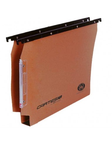 Cartelle sospese laterali per armadi CARTESIO 33 cm fondo U 3 cm arancio Conf. 50 pezzi - 114 F BETA 3 - B2